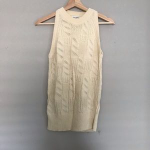 Cable knit sleeveless top